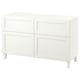 BESTÅ Storage combination w doors/drawers, white/Hanviken/Stubbarp white, 47 1/4x16 1/2x29 1/8 "