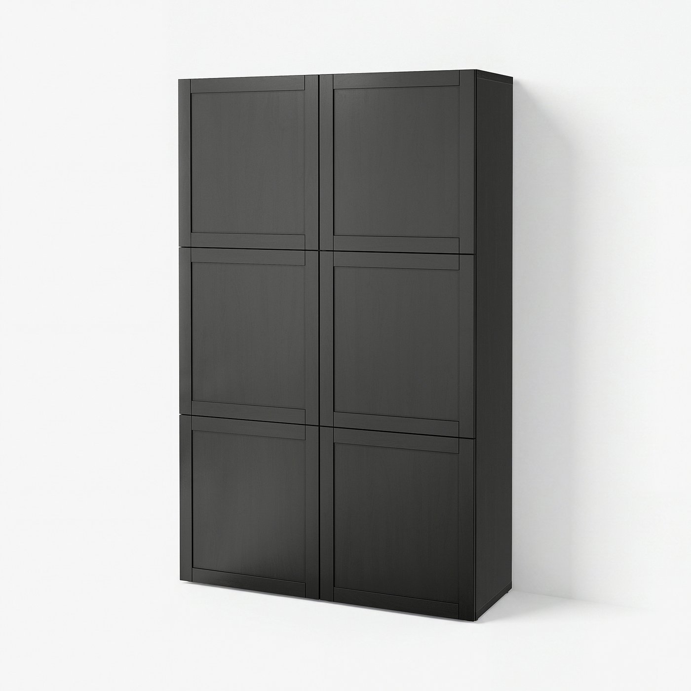 IKEページ BESTÅ storage combination with doors, black-brown/Hanviken black
