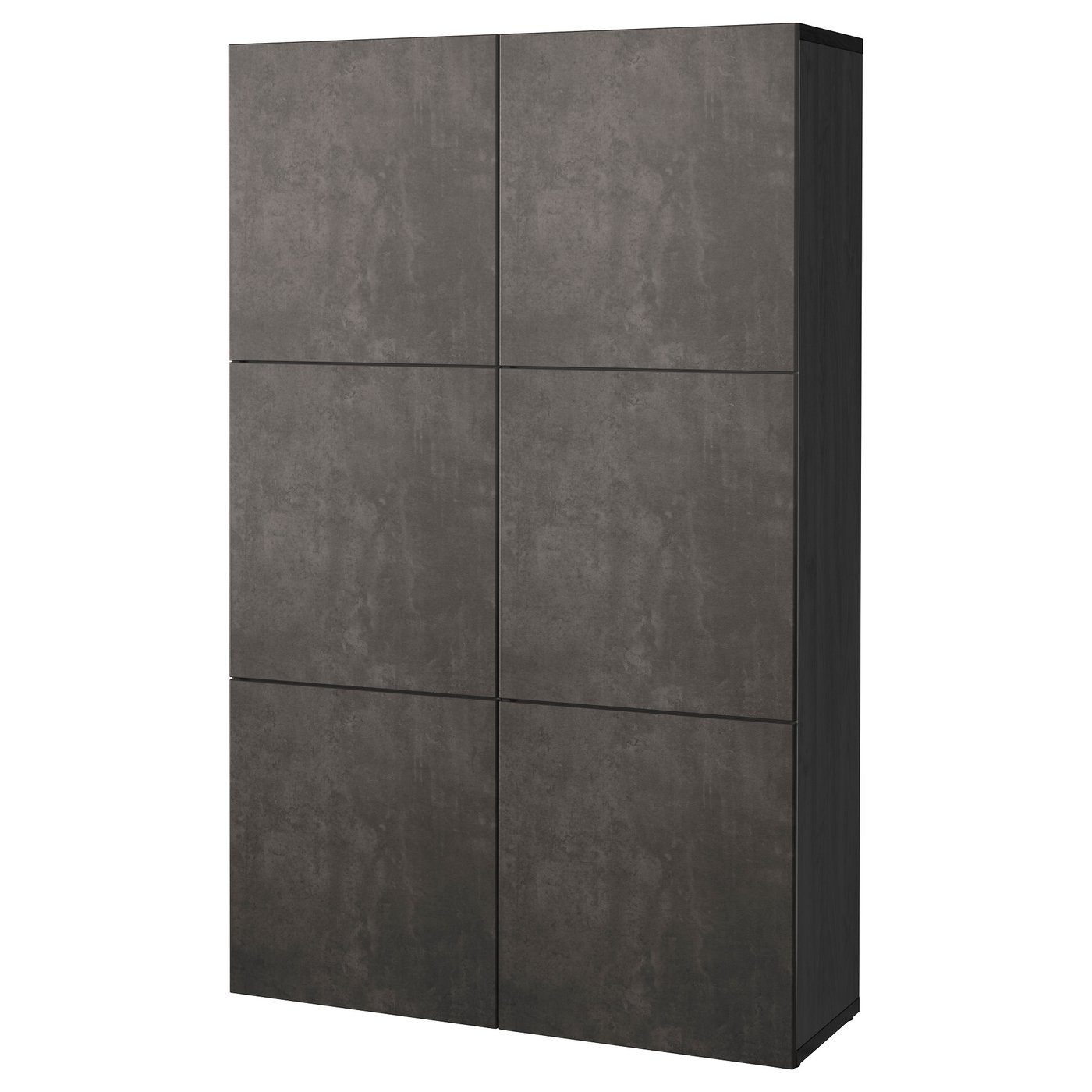 漆器 BESTÅ wall cabinet with 2 doors, dark gray Kallviken/dark