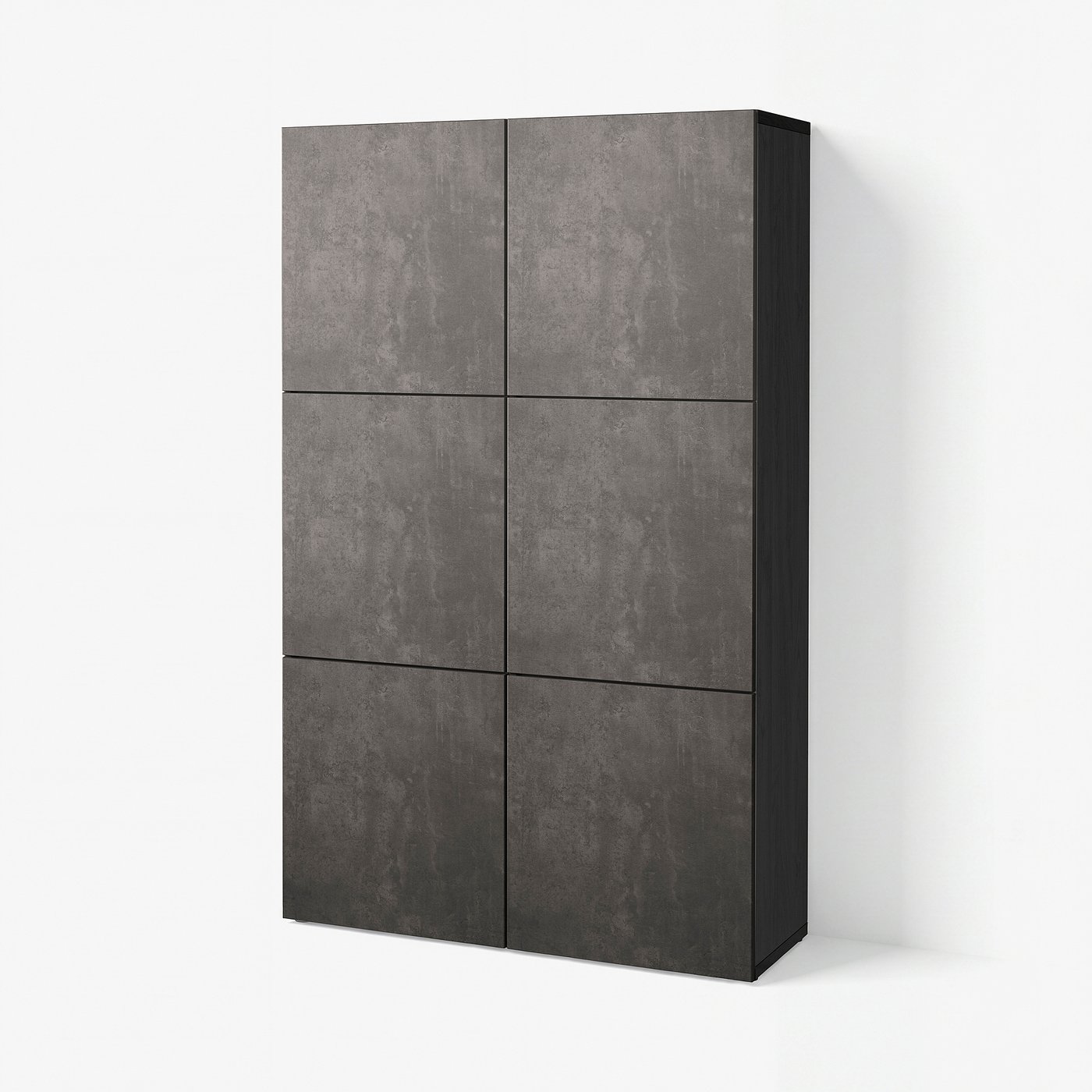 BESTÅ storage combination with doors, black-brown Kallviken/dark