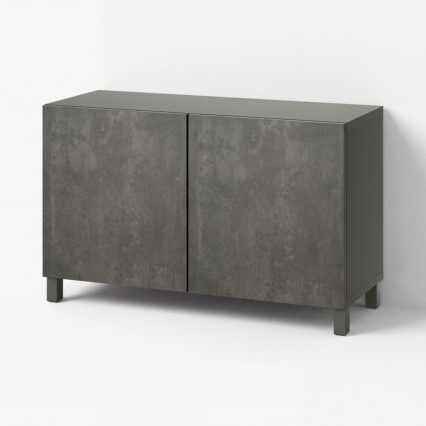 BESTÅ storage combination with doors, dark gray Kallviken/dark