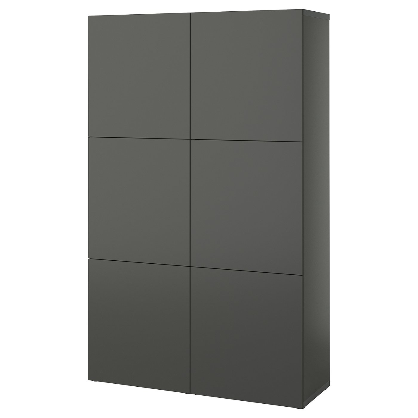 BESTÅ storage combination with doors, dark gray/Lappviken dark