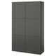 BESTÅ Storage combination with doors, dark gray/Lappviken dark gray, 47 1/4x16 1/2x76 "