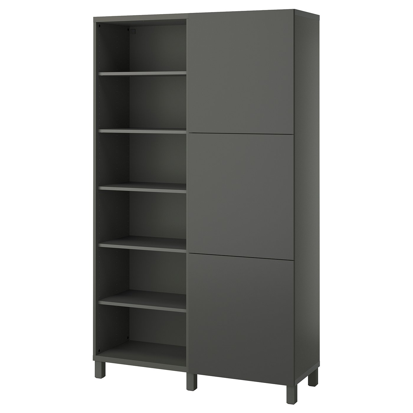 BESTÅ storage combination with doors, dark gray/Lappviken/Stubbarp