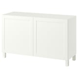 BESTÅ Storage combination with doors, Pipmakare white/Stubbarp white, 47 1/4x16 1/2x29 1/8 "