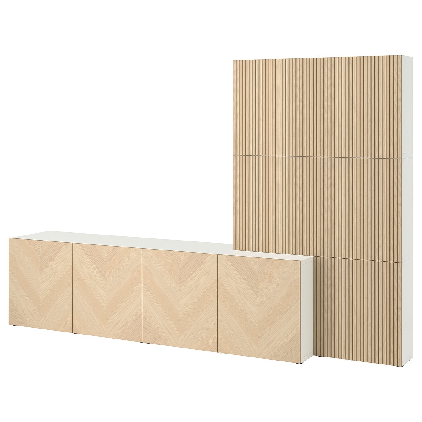 BESTÅ storage combination with doors, white Hedeviken/Björköviken