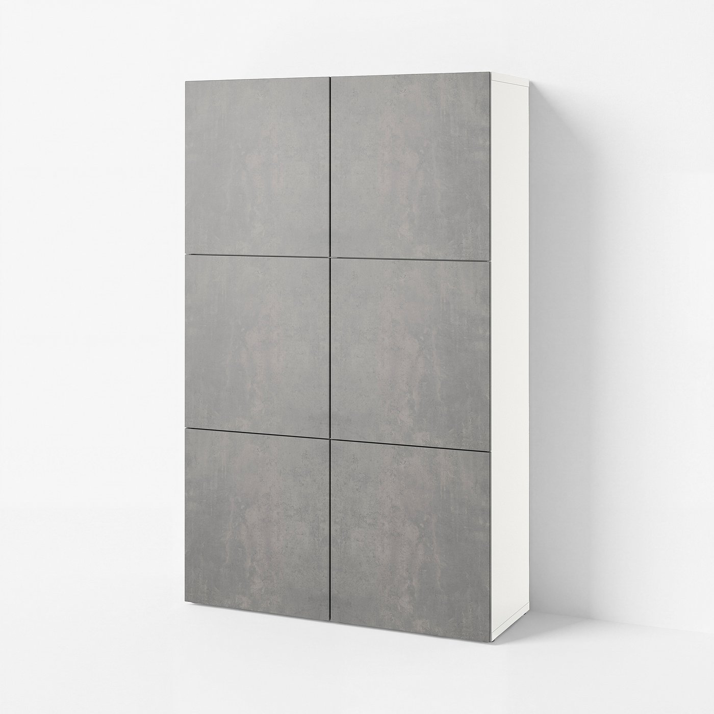 BESTÅ storage combination with doors, white/Kallviken dark gray