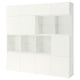 BESTÅ Storage combination with doors, white/Lappviken white, 94 1/2x16 1/2x91 "