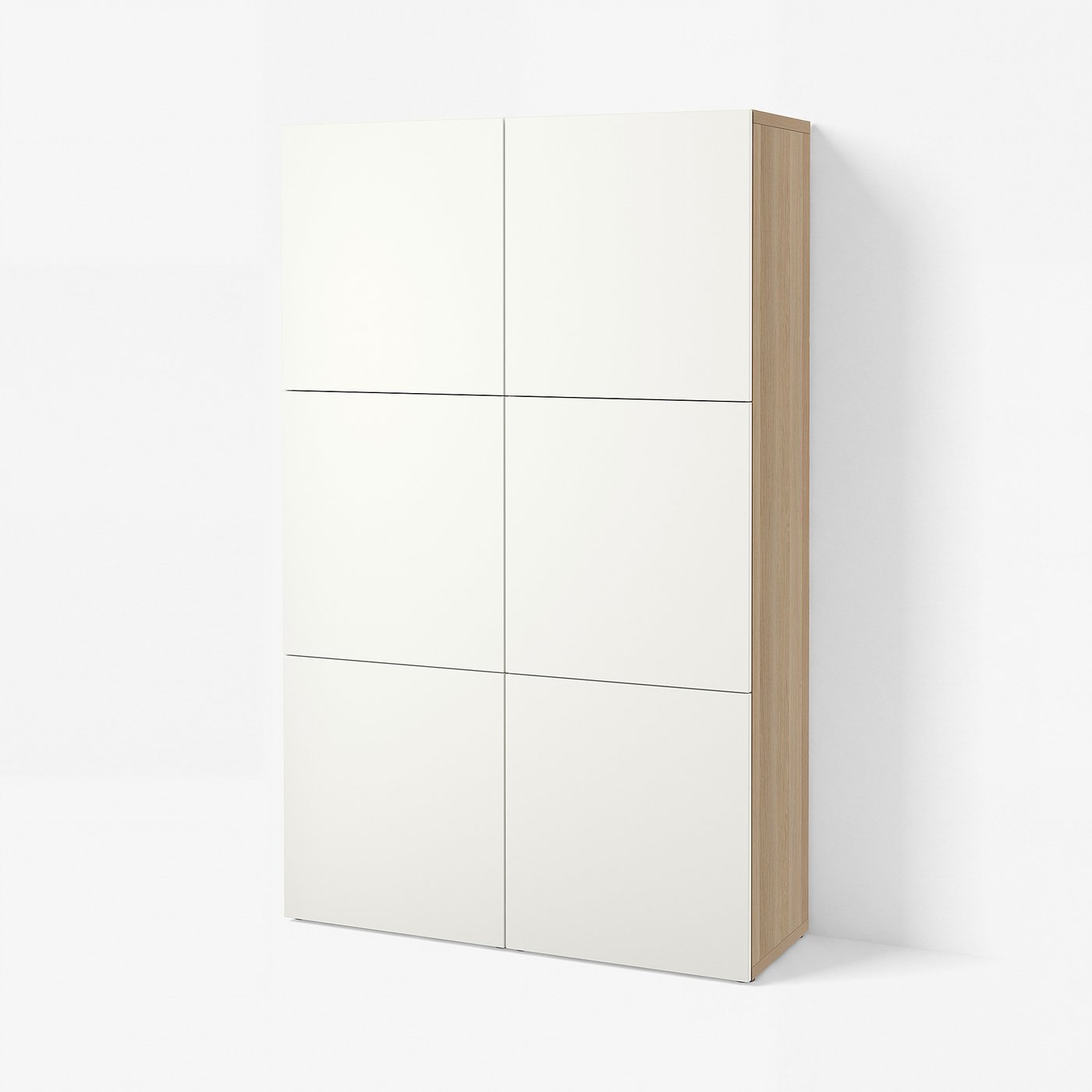 IKEページ BESTÅ storage combination with doors, white stained oak effect