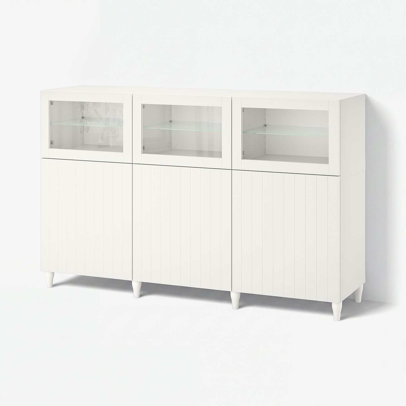 BESTÅ storage combination with doors, white/Sutterviken/Kabbarp