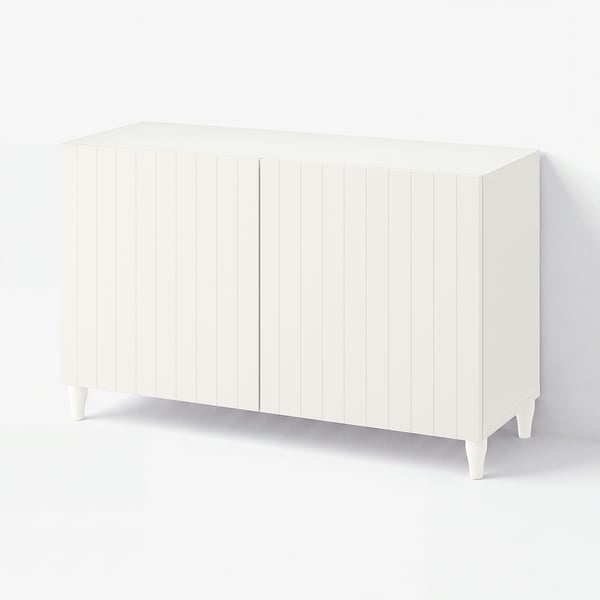BESTÅ Storage combination with doors, white/Sutterviken/Kabbarp white, 47 1/4x16 1/2x29 1/8 "