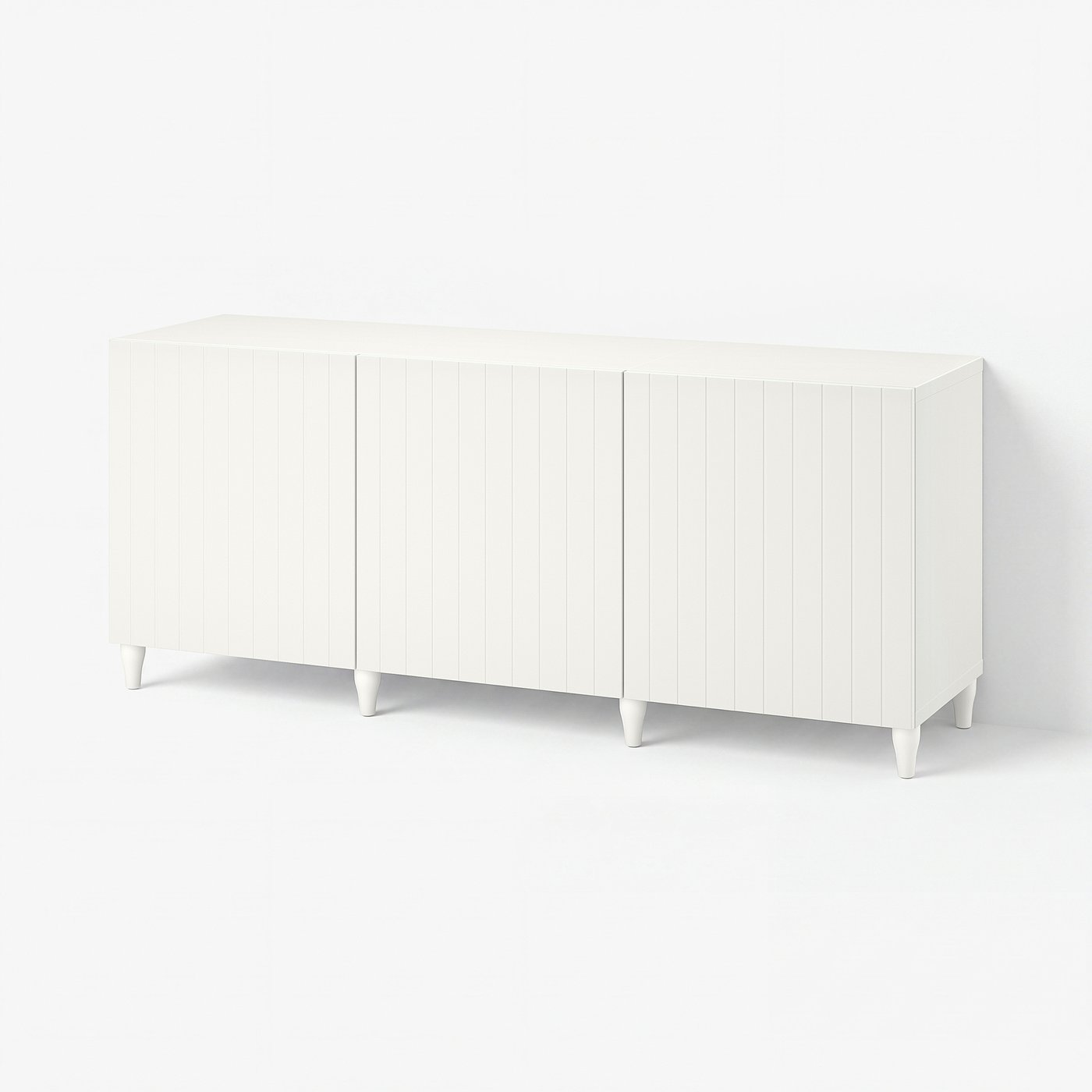BESTÅ storage combination with doors, white/Sutterviken/Kabbarp