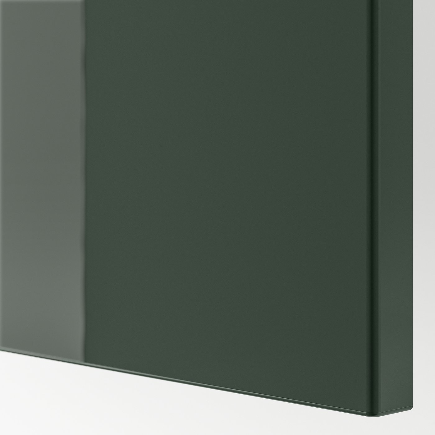 BESTÅ Storage combination with drawers - black-brown Selsviken/Ösarp/dark olive-green clear glass 70 7/8x16 1/2x29 1/8 "