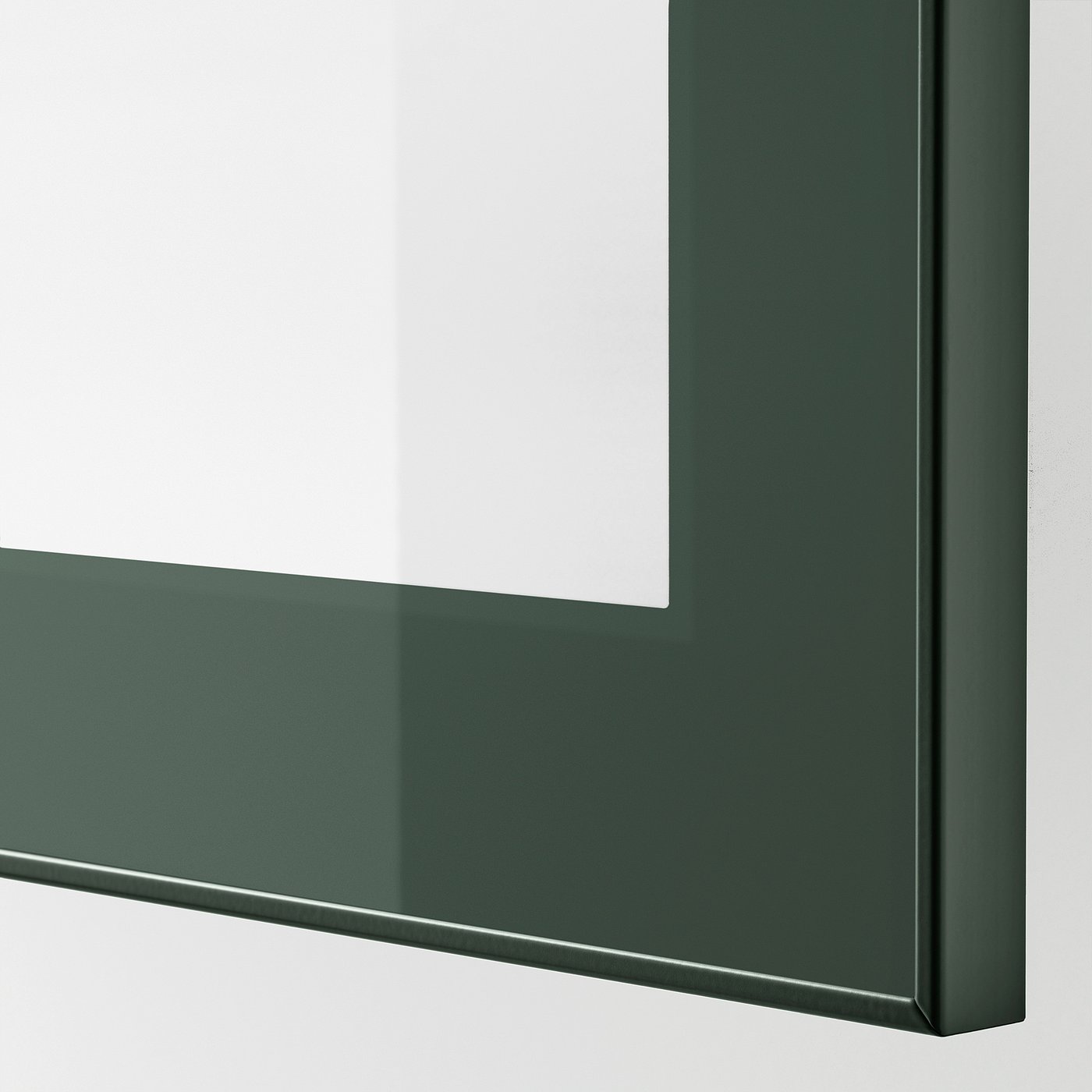 BESTÅ Storage combination with drawers - black-brown Selsviken/Ösarp/dark olive-green clear glass 70 7/8x16 1/2x29 1/8 "