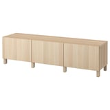 BESTÅ Storage combination with drawers, Lappviken white stained oak effect, 70 7/8x15 3/4x18 7/8 "