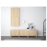 BESTÅ Storage combination with drawers, Lappviken white stained oak effect, 70 7/8x15 3/4x18 7/8 "