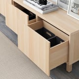 BESTÅ Storage combination with drawers, Lappviken white stained oak effect, 70 7/8x15 3/4x18 7/8 "