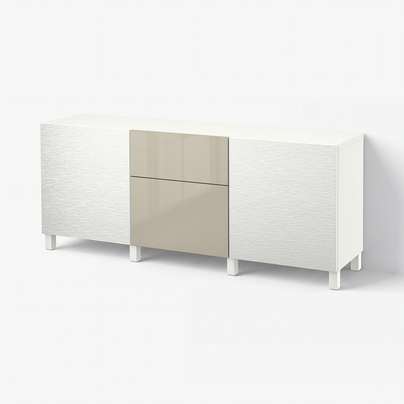 BESTÅ storage combination with drawers, Laxviken white/Selsviken