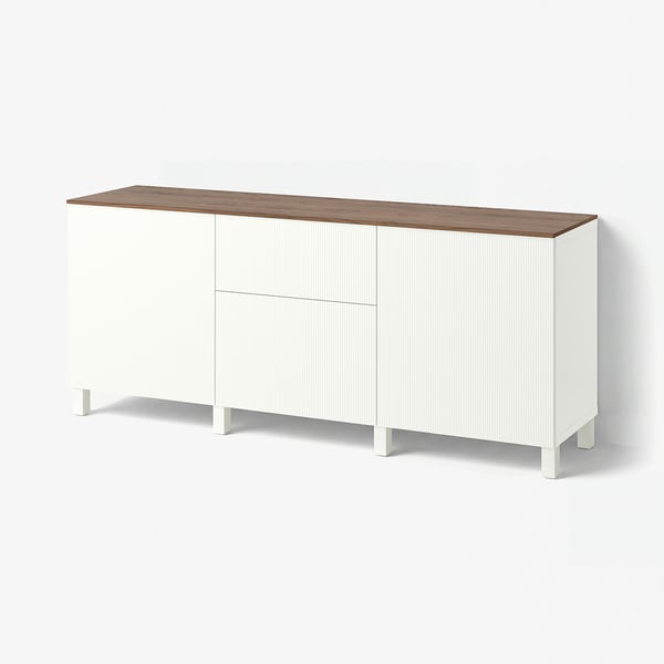 BESTÅ Storage combination with drawers, white/Förvaltare white, 70 7/8x16 1/2x29 5/8 "