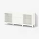 BESTÅ Storage combination with drawers, white Lappviken/Sindvik/Stubbarp white clear glass, 70 7/8x16 1/2x29 1/8 "