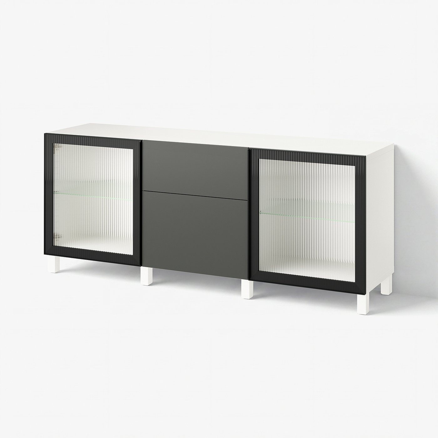 BESTÅ storage combination with drawers, white Lappviken/Stubbarp