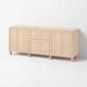 BESTÅ Storage combination with drawers, white stained oak effect/Hanviken/Stubbarp white stained oak effect, 70 7/8x16 1/2x29 1/8 "