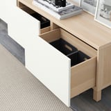 BESTÅ Storage combination with drawers, white stained oak effect/Lappviken white, 70 7/8x15 3/4x18 7/8 "