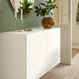 BESTÅ Top panel, glass/white, 47 1/4x15 3/4 "