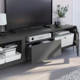 BESTÅ TV bench, dark gray Lappviken/Sindvik dark gray, 70 7/8x16 1/2x18 7/8 "