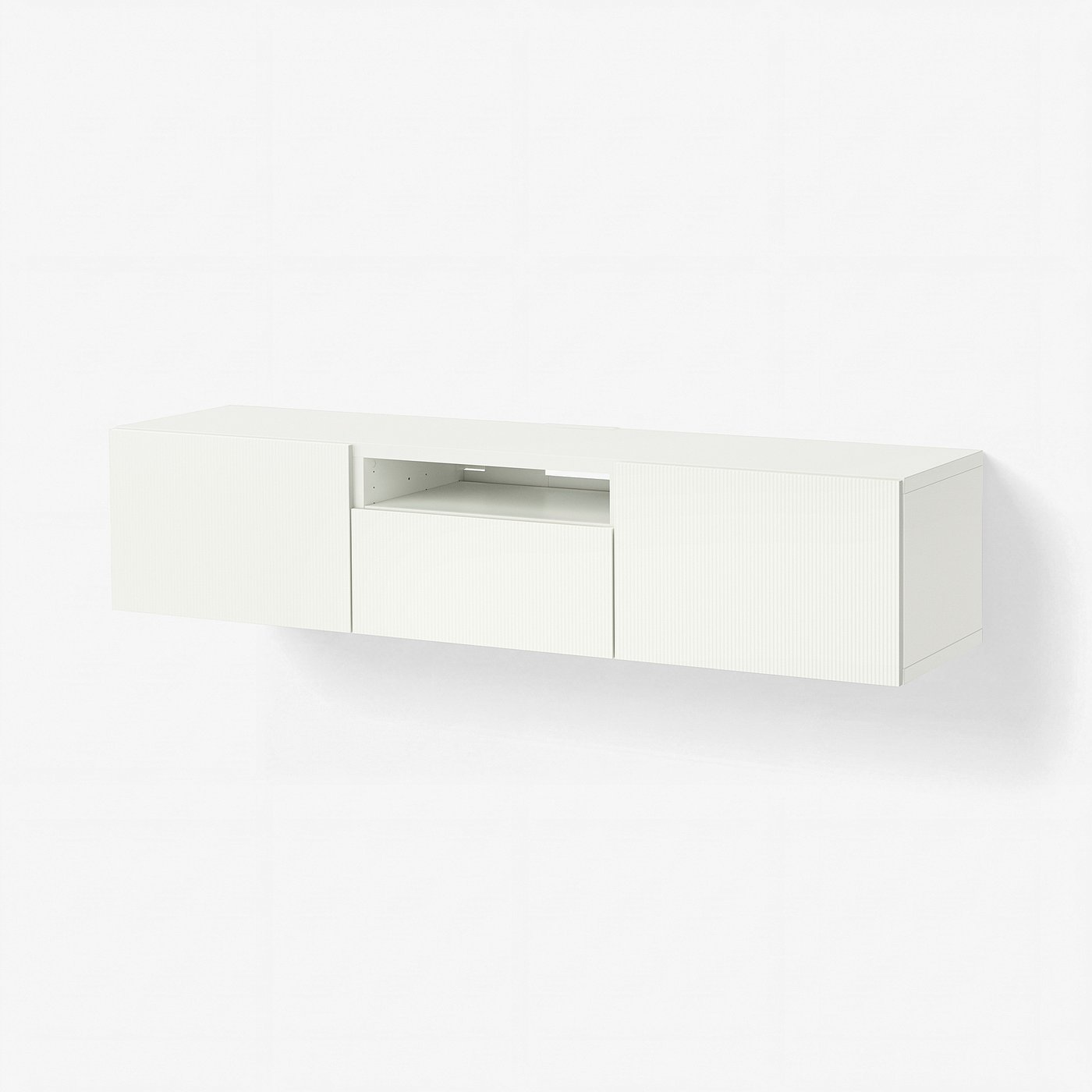 BESTÅ TV bench, white/Förvaltare white, 707/8x161/2x153/8