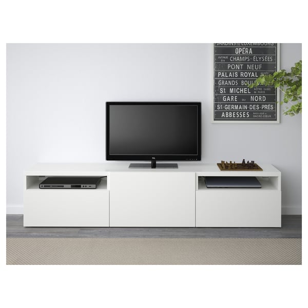 BESTÅ TV unit, white, Lappviken white, 70 7/8x16 1/2x15 3/8". Order