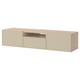 BESTÅ TV bench, white stained oak effect/Krukmakare beige, 70 7/8x16 1/2x15 3/8 "