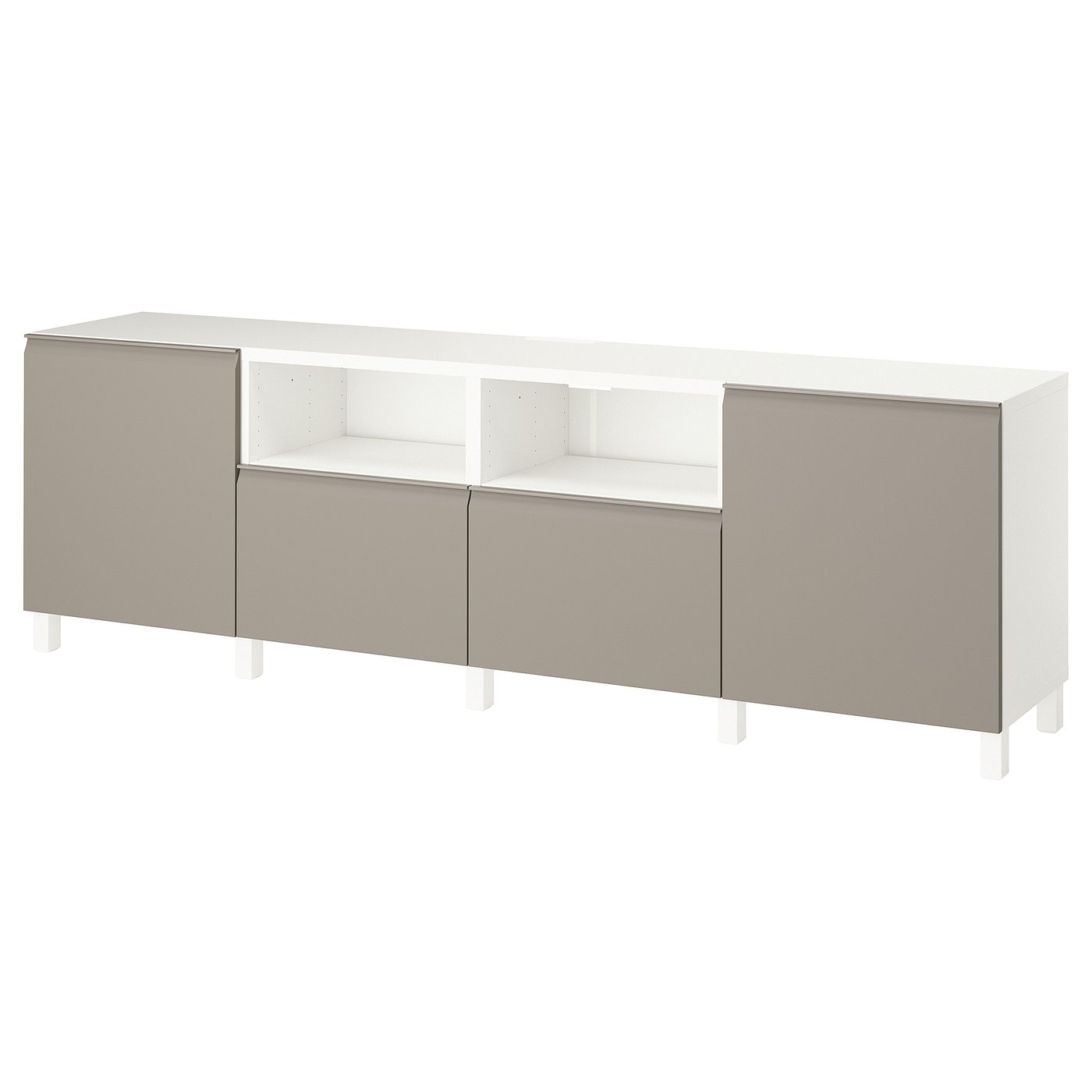 BESTÅ TV bench with doors and drawers, white/Hammarsmed/Stubbarp