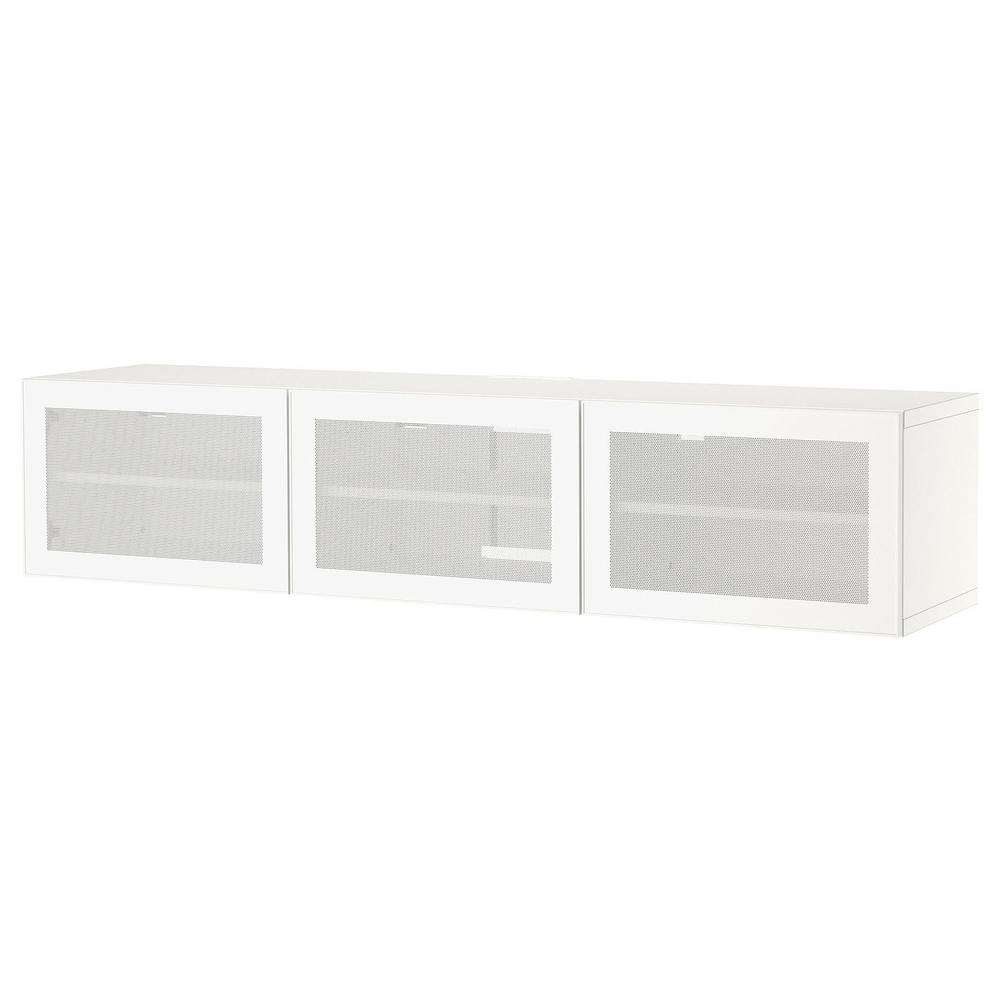 BESTÅ TV bench with doors, white/Mörtviken white, 707/8x161/2x15