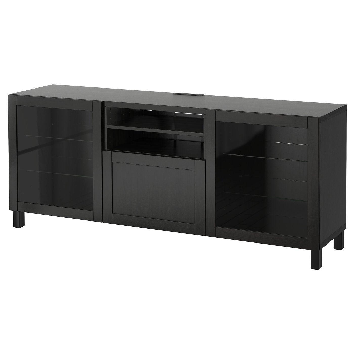Besta Tv Unit With Drawers Black Brown Hanviken Hanviken