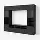 BESTÅ TV storage combination/glass doors, black-brown/Lappviken black-brown clear glass, 118 1/8x16 1/2x91 "