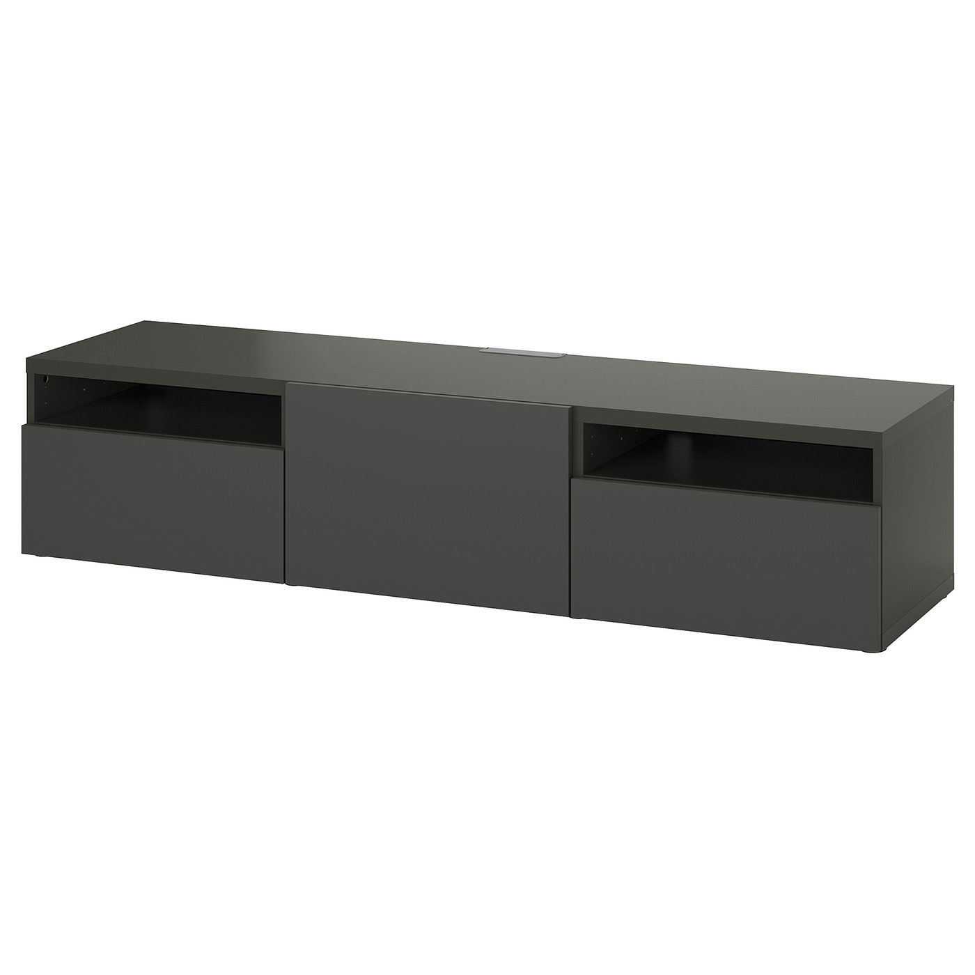 BESTÅ TV unit, dark gray/Lappviken dark gray, 707/8x161/2x153/8