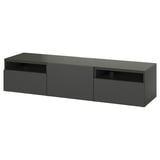 BESTÅ TV unit, dark gray/Lappviken dark gray, 70 7/8x16 1/2x15 3/8 "