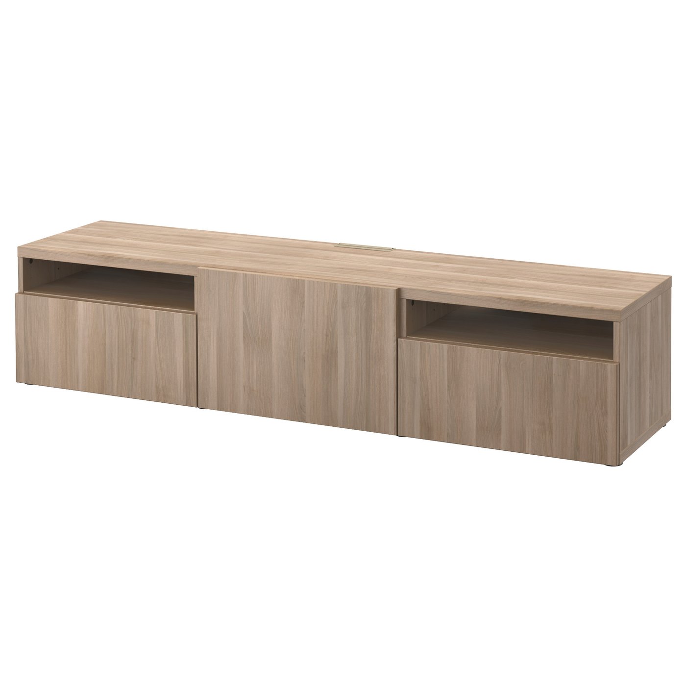 walnut effect light gray coffee table