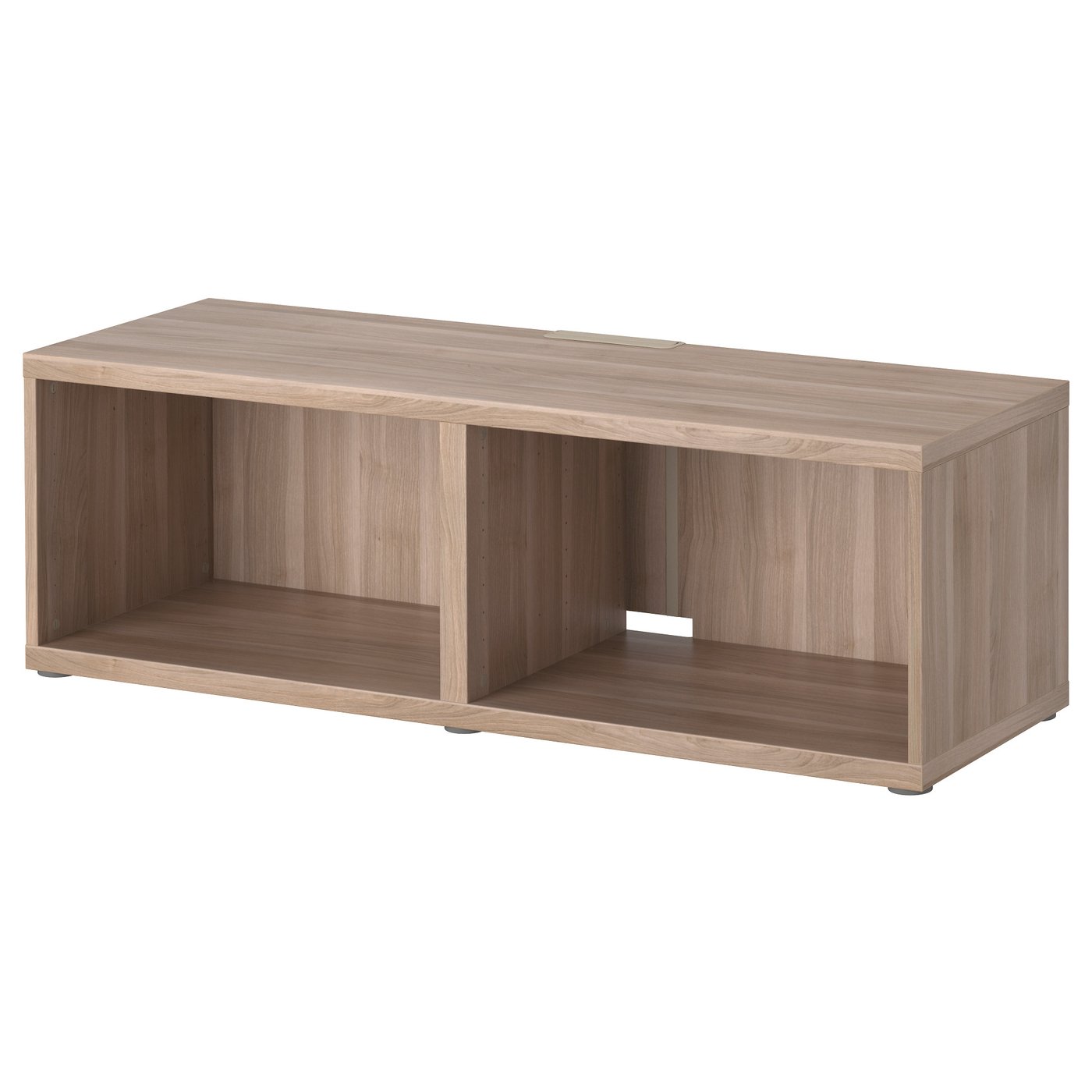 walnut effect light gray coffee table