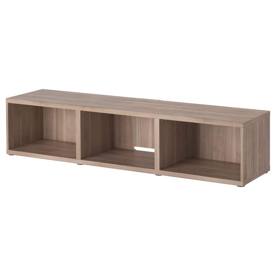 BESTÅ TV unit, walnut effect light gray, 707/8x153/4x15" IKEA