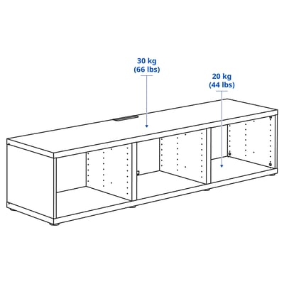 BESTÅ TV unit, white, 707/8x153/4x15