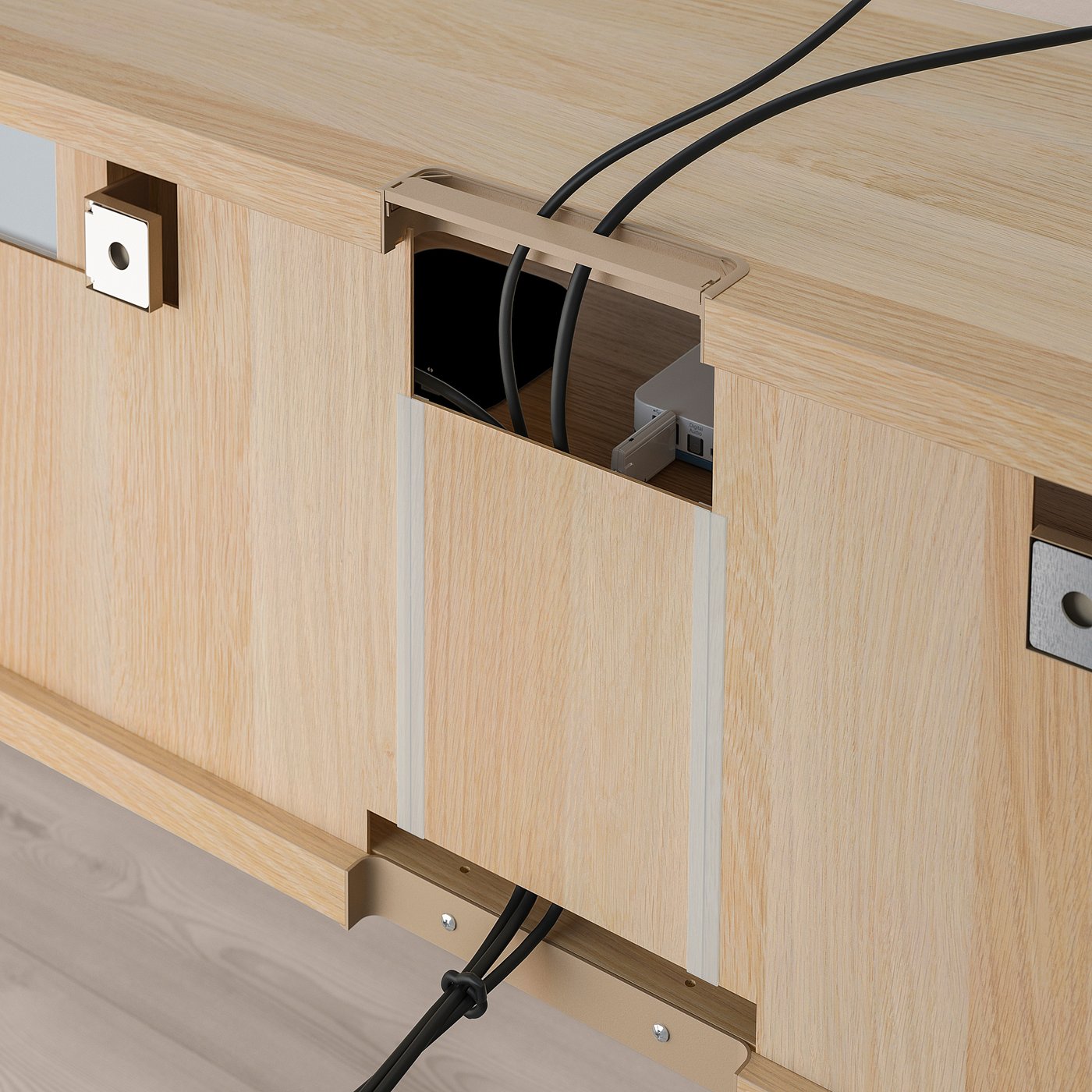 IKEA BESTÅ TV Unit White Stained Oak Effect 70 7/8"