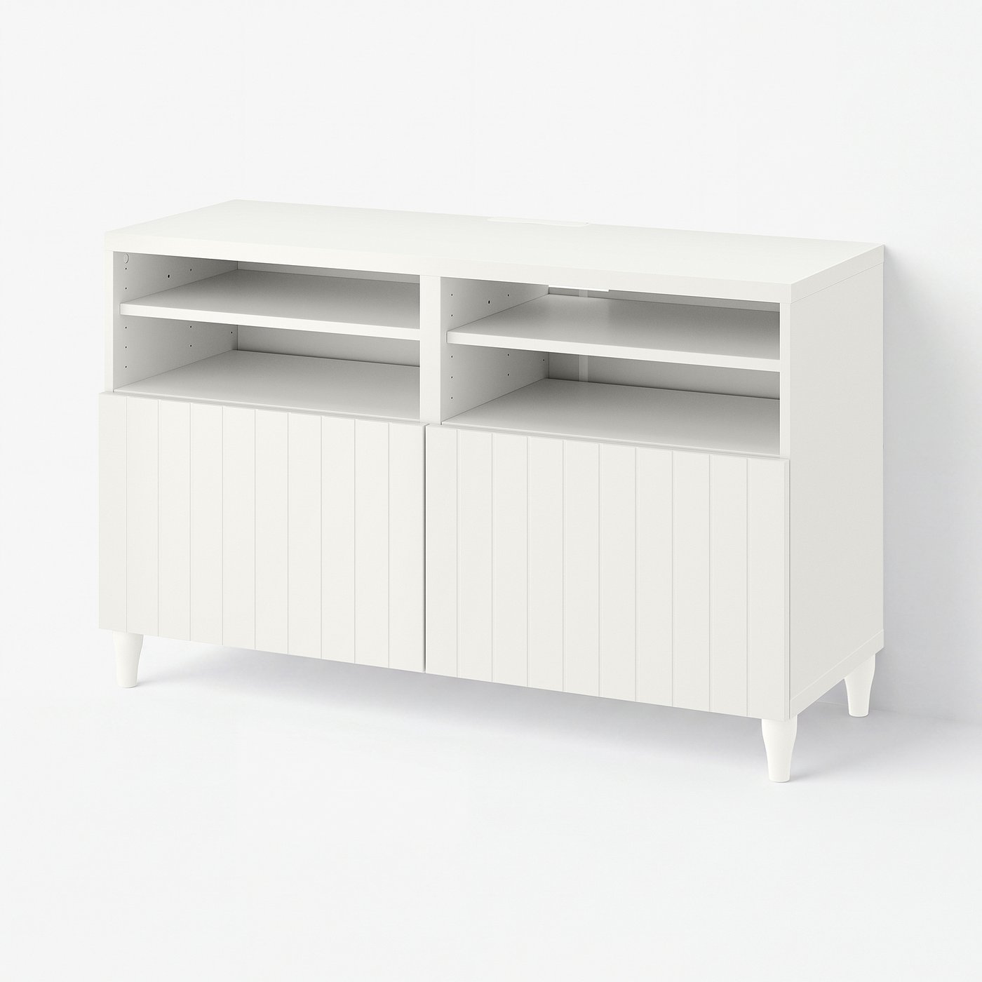 IKEA BESTÅ テレビボード 収納ユニット ホワイト BESTÅ TV unit with doors, white/Sutterviken/Kabbarp white, 471