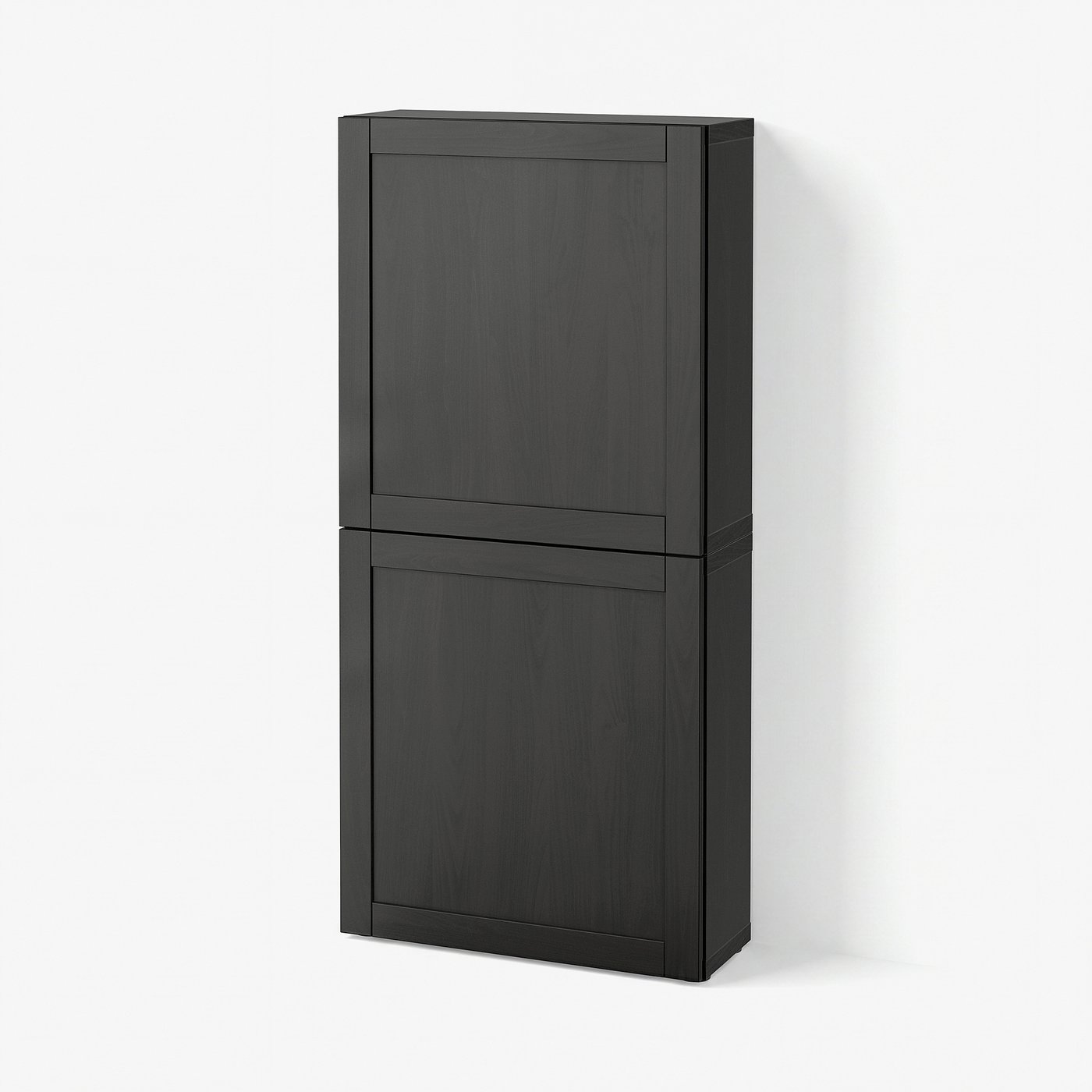 IKEページ BESTÅ wall cabinet with 2 doors, black-brown/Hanviken black-brown