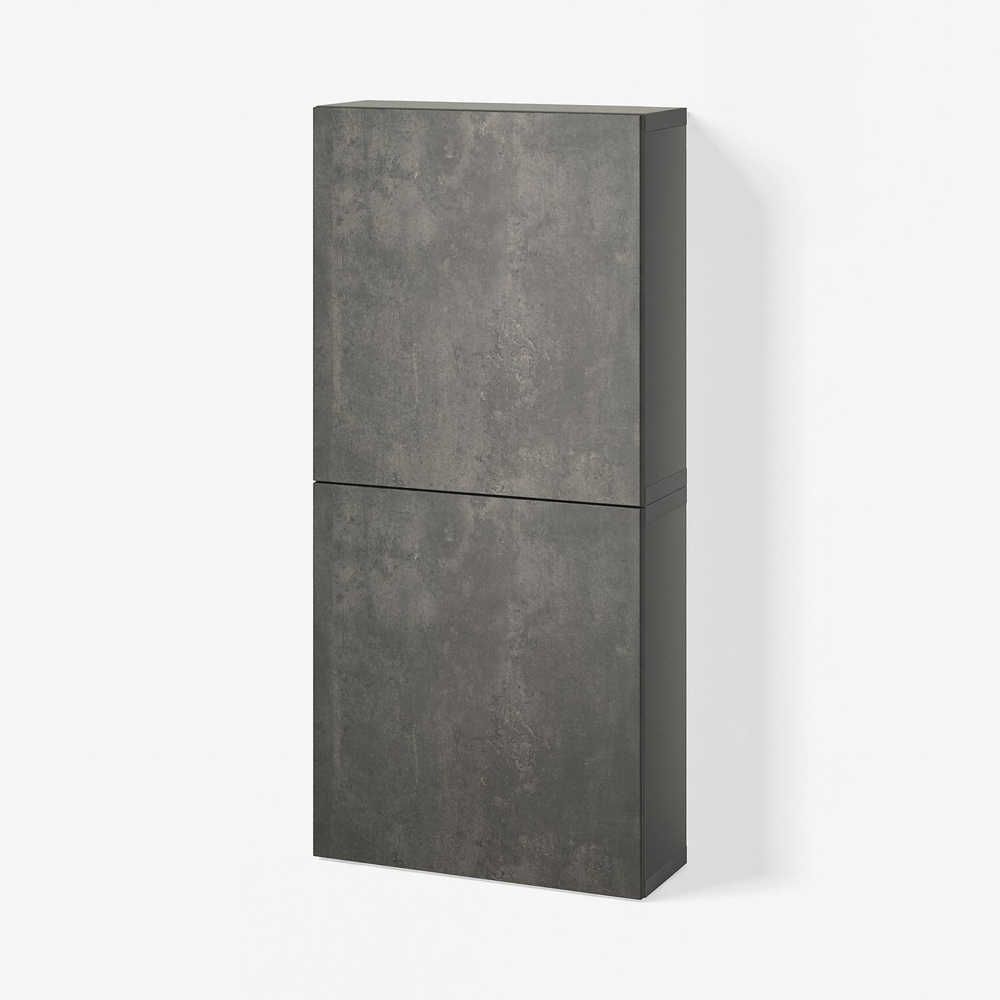 BESTÅ wall cabinet with 2 doors, dark gray Kallviken/dark gray