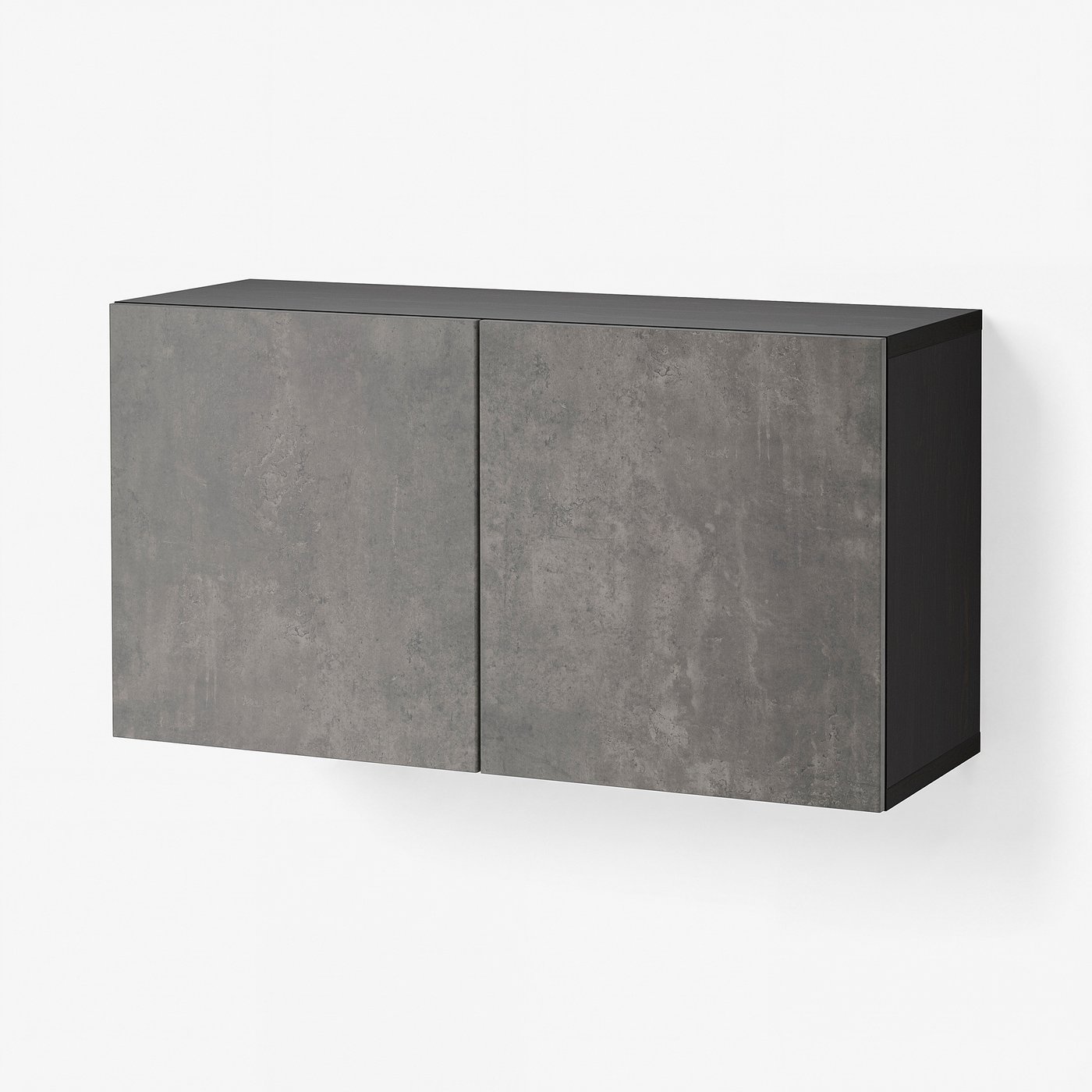 IKEA カルヴィーケン ダークグレー コンクリート調　60x38cm　3枚 BESTÅ wall-mounted cabinet combination, black-brown Kallviken/dark