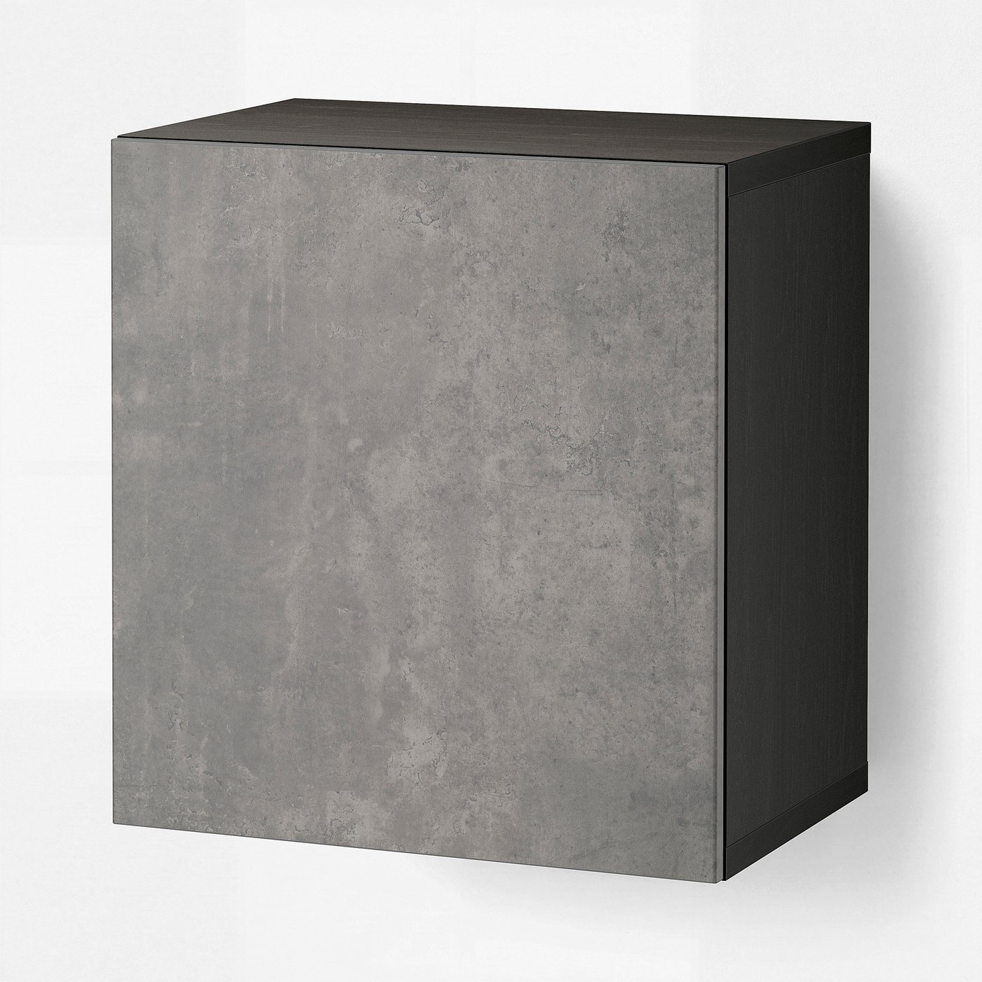 BESTÅ wall-mounted cabinet combination, black-brown Kallviken/dark