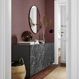 BESTÅ Wall-mounted cabinet combination, dark gray/Bergsviken black, 70 7/8x16 1/2x25 1/4 "