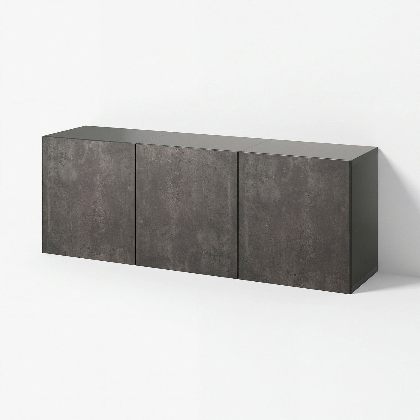 BESTÅ wall-mounted cabinet combination, dark gray/Kallviken